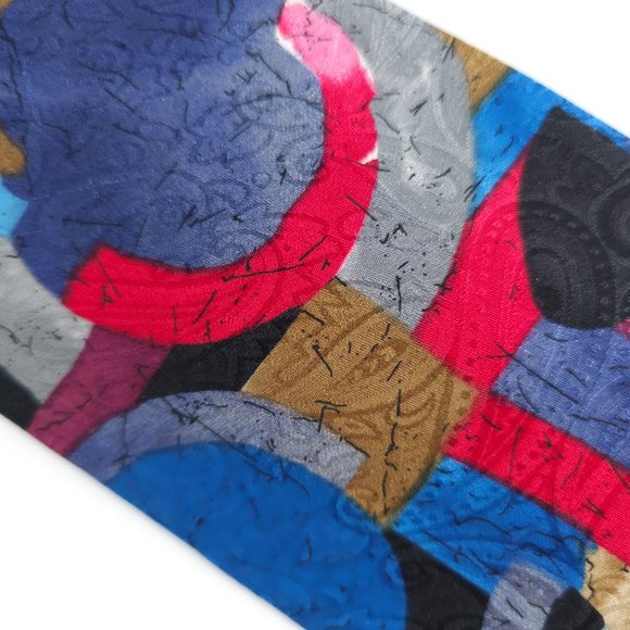Accents by Isaac Zelcer Men Tie 100% Silk Multicolor Size 58x4 - NWOT - Picture 2 of 5